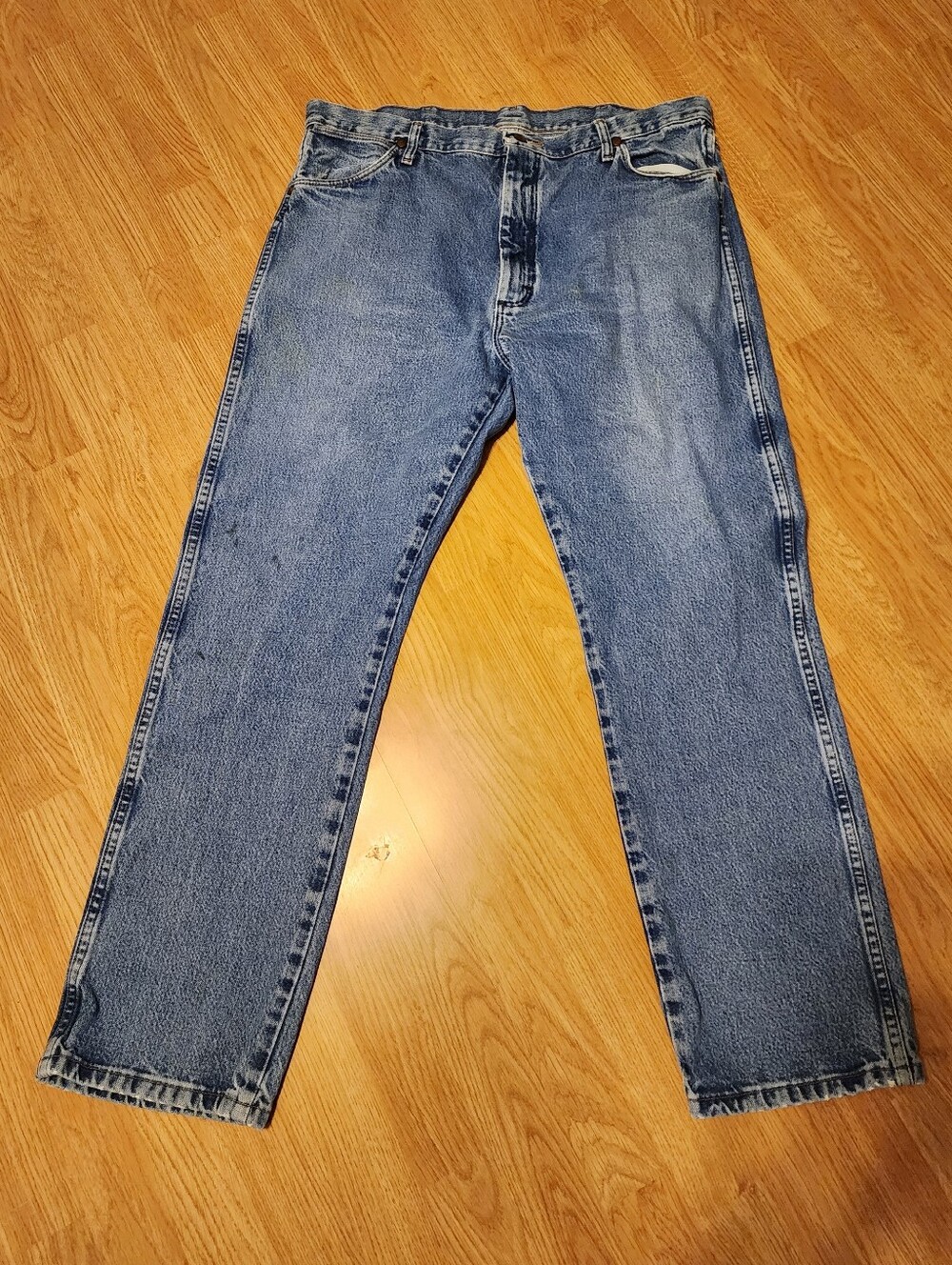 Wrangler Cowboy Cut Jeans Mens 38x30 Blue Classic Fit Straight Denim 13MWZGK